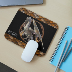 Mousepad Escamas de Dragão de Bronze Majestoso Lindas