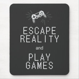 Mousepad Escapar da Realidade Jogar Jogos Retro