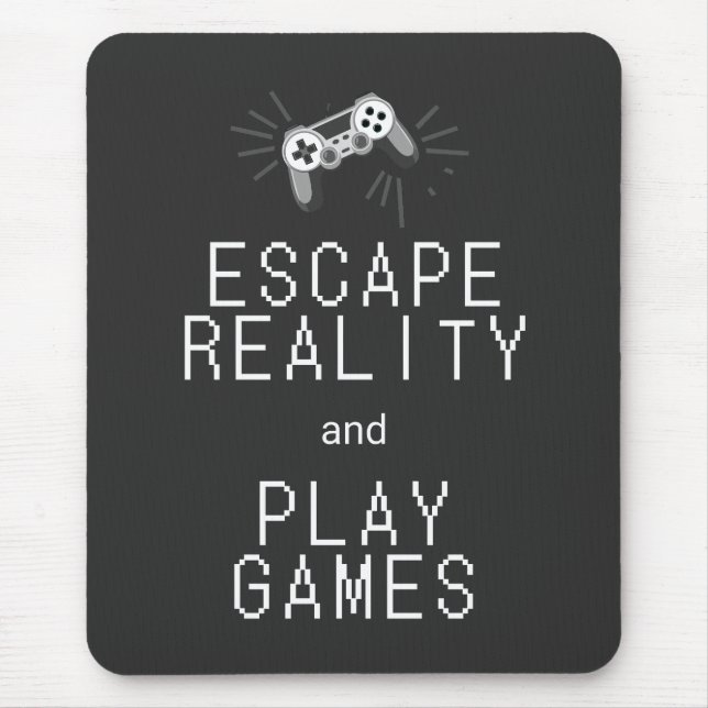 Mousepad Escapar da Realidade Jogar Jogos Retro (Frente)