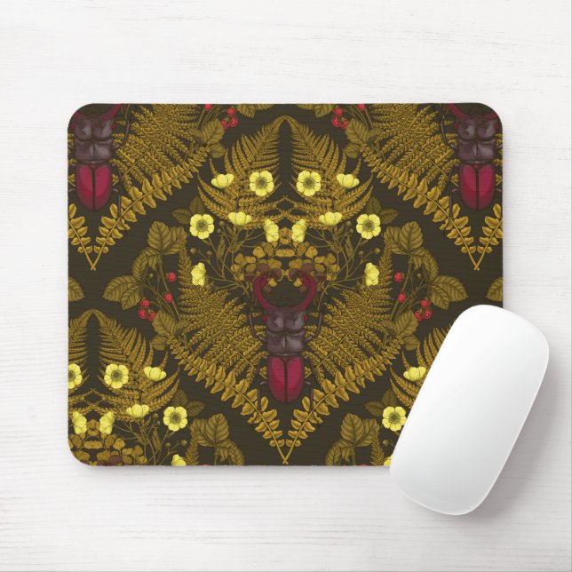 Mousepad Escaravelho e samambaias (Com mouse)