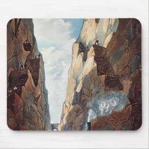 Mousepad Escavação da montagem verde-oliva, milhas de