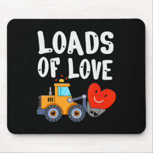 Mousepad Escavadeira Do Dia Dos Namorados Cute Carrega Veíc