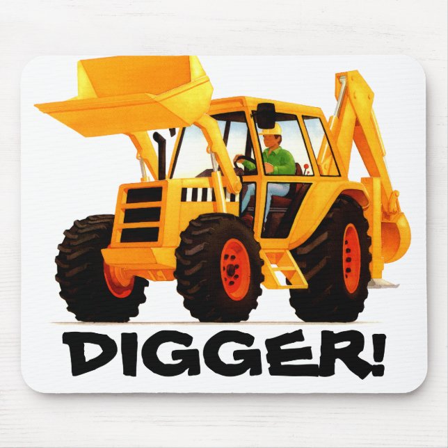 Mousepad Escavador amarelo (Frente)