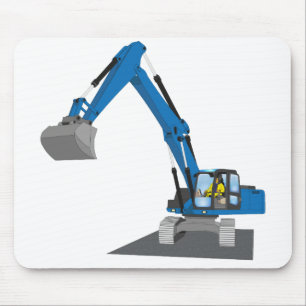 Mousepad escavadora azul de autoclismo