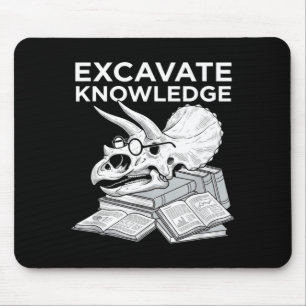 Mousepad Escavar conhecimento crânio fóssil de triceratops 