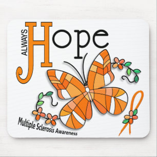 Mousepad Esclerose múltipla da borboleta do vitral