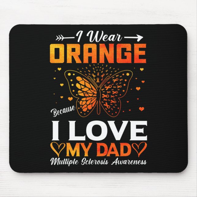 Mousepad Esclerose Sra. Warrior Eu Visto Pai Laranja (Frente)