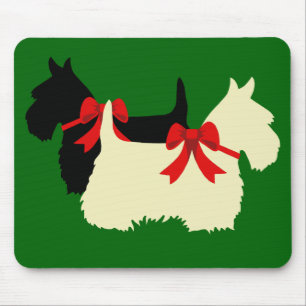 Mousepad Escocês Terrier/terrier silhueta, ilha verde