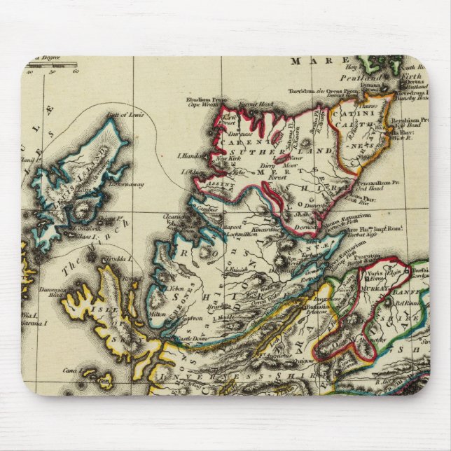 Mousepad Escócia antiga, moderna (Frente)