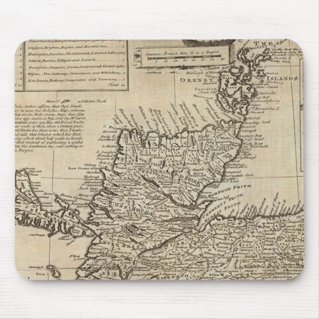 Mousepad Escócia e Grã-Bretanha Norte (Frente)