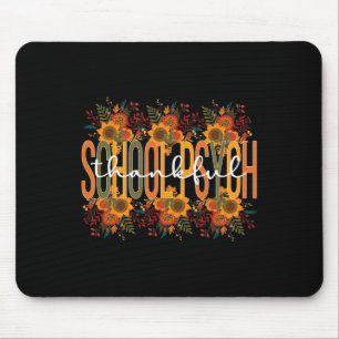 Mousepad Escola de Ação de Graças Feliz Escola Psicologia