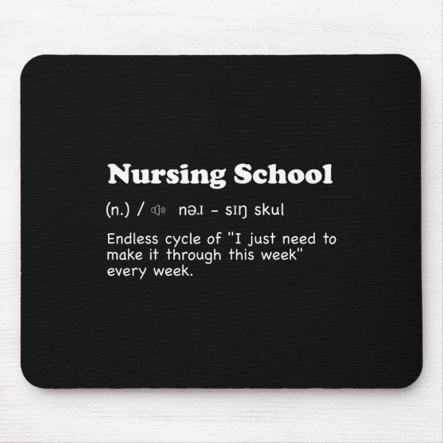 Mousepad Escola de Enfermagem - Definição de Diversão (Frente)