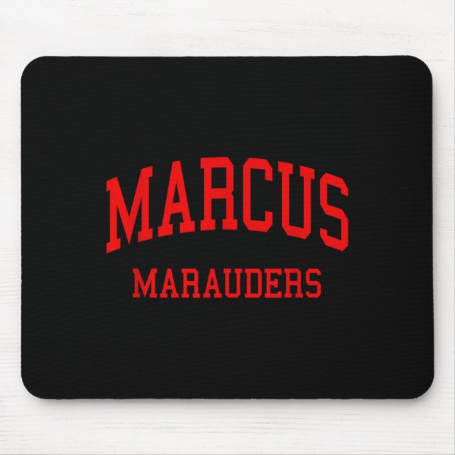 Mousepad Escola secundária Marcus hs flower mound tx retrô  (Frente)
