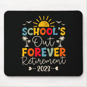 Mousepad Escola Vintage Fim para Sempre Aposentadoria Profe