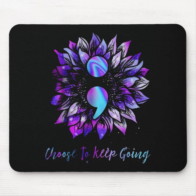 Mousepad Escolha Continuar Prevenção à Conscientização do S (Frente)