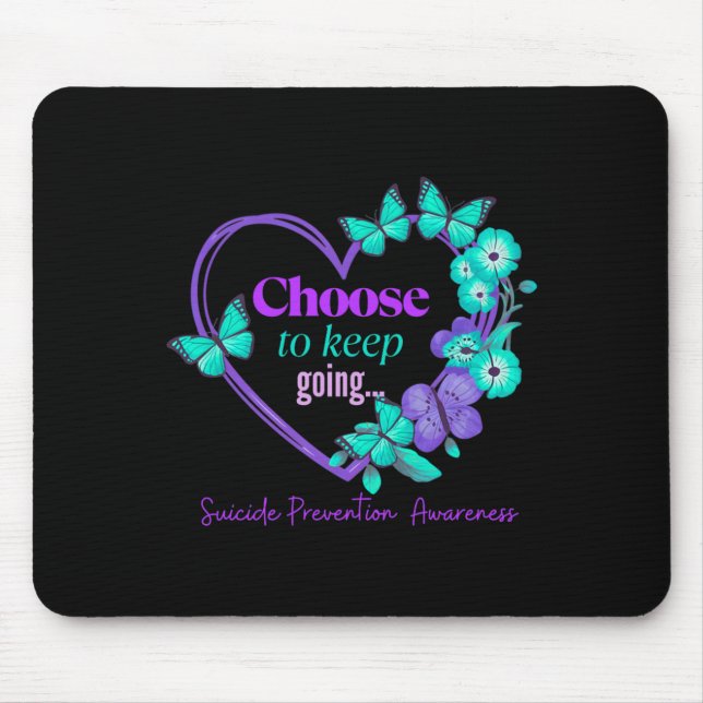Mousepad Escolha Continuar Seguindo Em Frente Mulheres Flor (Frente)