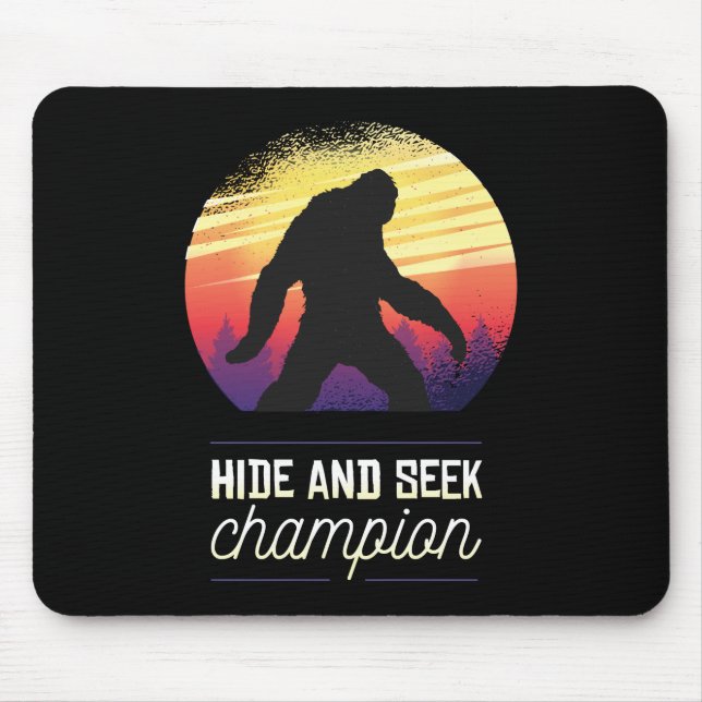 Mousepad Esconde-se e procure o campeão - Engraçada Yeti be (Frente)