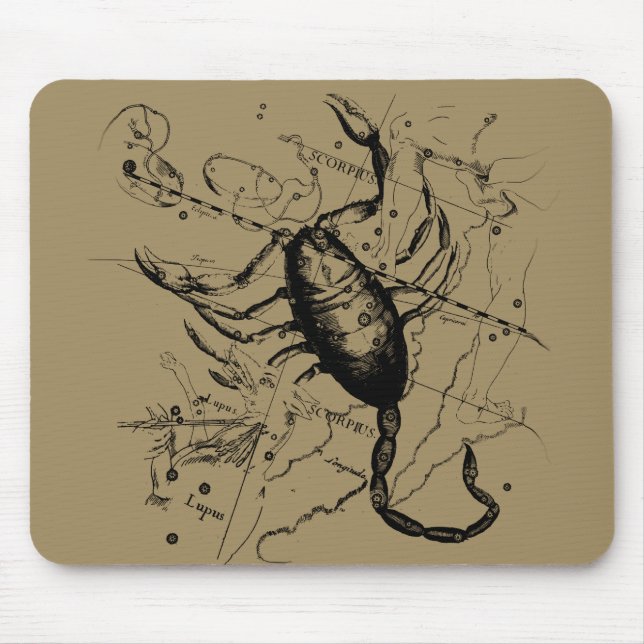 Mousepad Escorpião Constelação Hevelius cerca de 1690 Vinta (Frente)