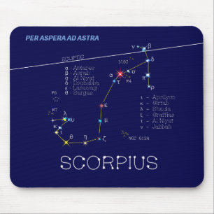 Mousepad Escorpião de constelação do Zodiac