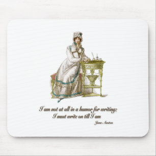 Mousepad Escreva diz sobre Jane Austen