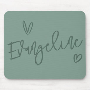 Mousepad Escrita moderna tipografia sage magrelamente elega
