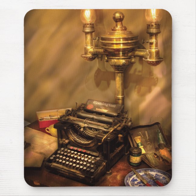 Mousepad Escritor - máquina de escrever de Remington (Frente)