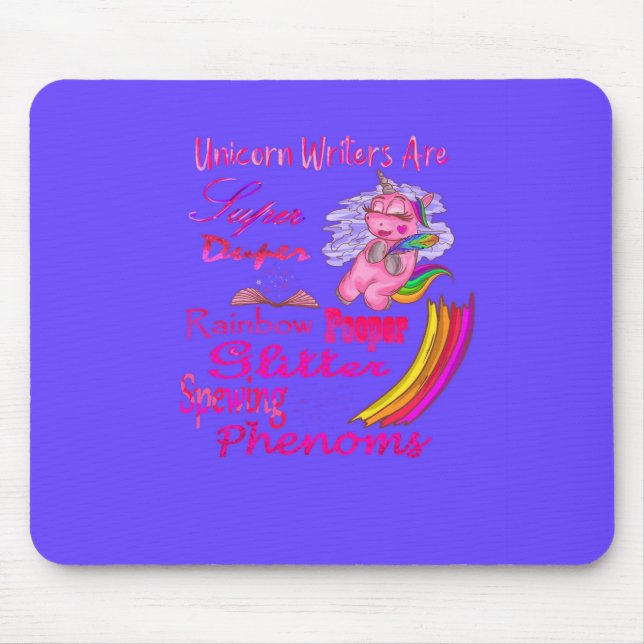Mousepad Escritores Do Unicórn São Super Duper (Frente)