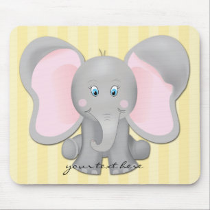 Mousepad Escritório de Elefante para Bebês ou Placa de Mous