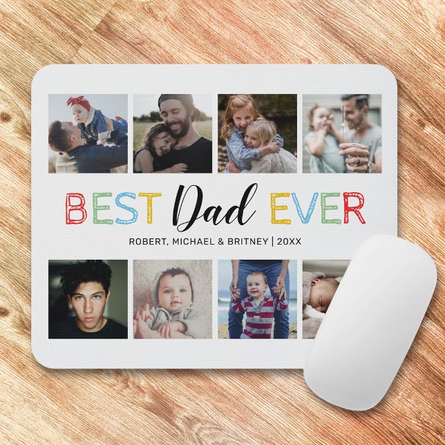 Mousepad Escritório de Pai de Colagem de Fotografias Person (Criador carregado)