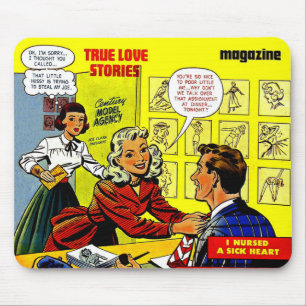 Mousepad Escritório Romance Lady Em Histórias em quadrinhos