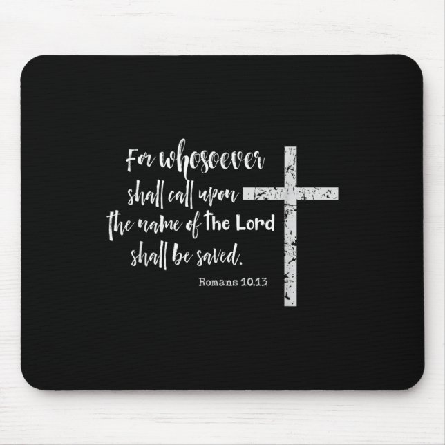 Mousepad Escritura Cristã Kjv Quem Chamar Romano 10. (Frente)