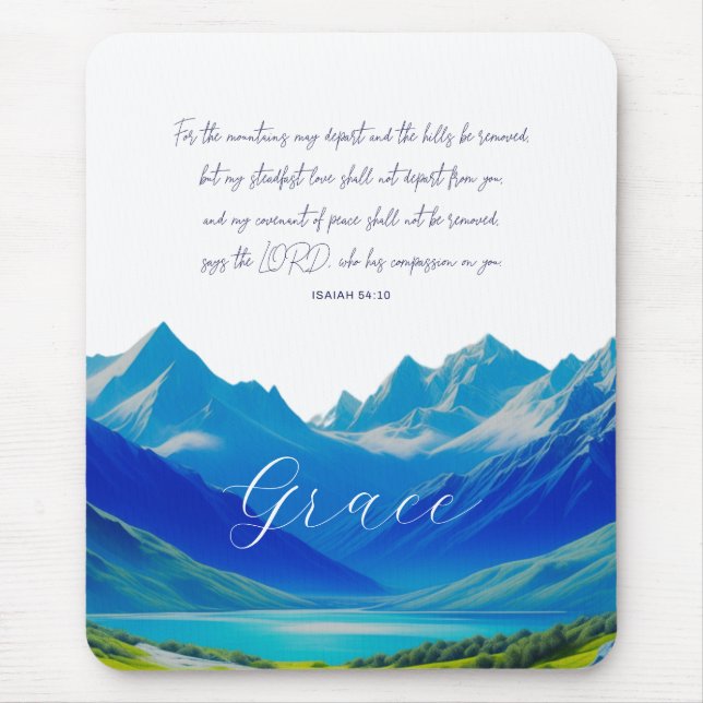 Mousepad Escritura Moderna Isaiah 54:10 (Frente)