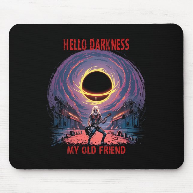 Mousepad Escuridão Meu Velho Amigo Eclipse Solar Para Cabeç (Frente)