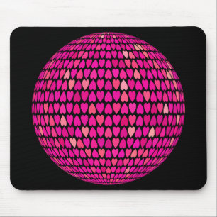 Mousepad Esfera de Corações Alternativas Prismáticas