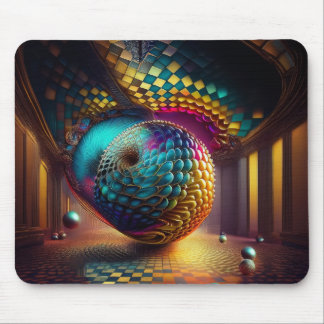 Mousepad Esfera de Fantasia no Salão de Xadrez