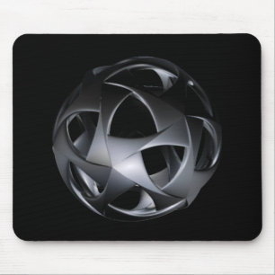 Mousepad Esfera de metal texturizado em metal cinza com abe