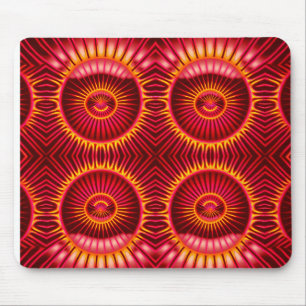 Mousepad Esferas de Energia Laranja e Vermelho Padrão