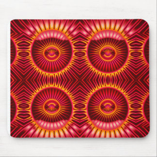 Mousepad Esferas de Energia Laranja e Vermelho Padrão