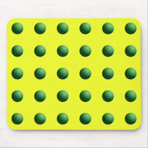 Mousepad Esferas Verdes sobre Amarelo