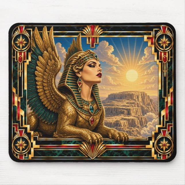 Mousepad Esfinge, Art Deco Mítica (Frente)