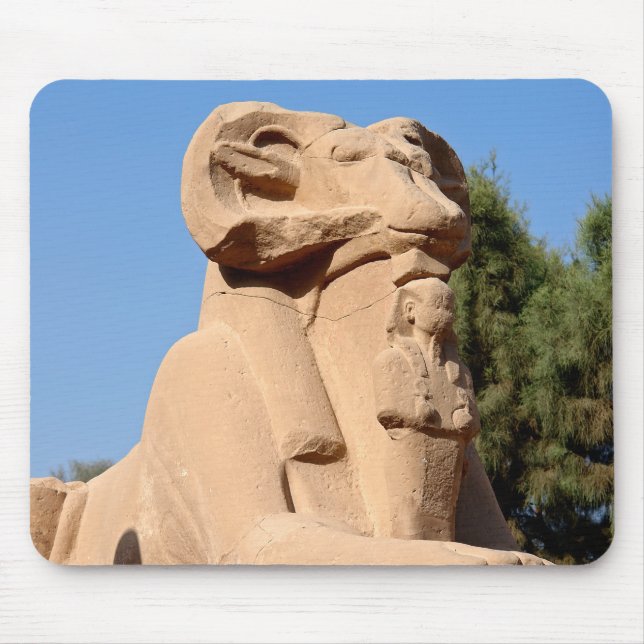 Mousepad Esfinge com cabeça dura no Templo de Karnak - Egit (Frente)