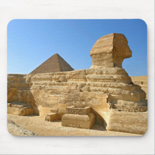 Mousepad Esfinge excelente de Giza com a pirâmide Khafre -