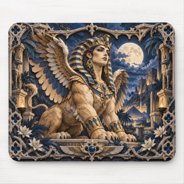 Mousepad Esfinge, Monstro de Corte de Papel (Frente)