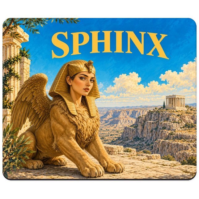 Mousepad Esfinge, Monstro de Fantasia Gótica (Criador carregado)