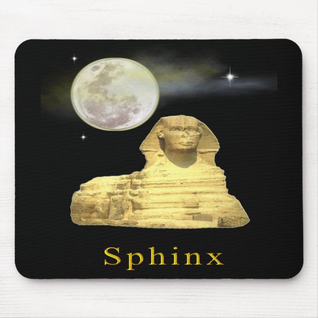 Mousepad esfinge no mouse noturno (Frente)
