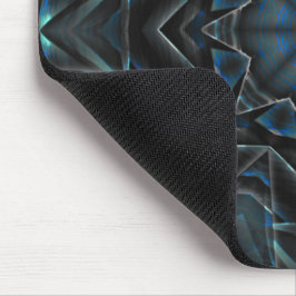 Mousepad Esfregaço de engrenagens de caleidoscópio azuis, d