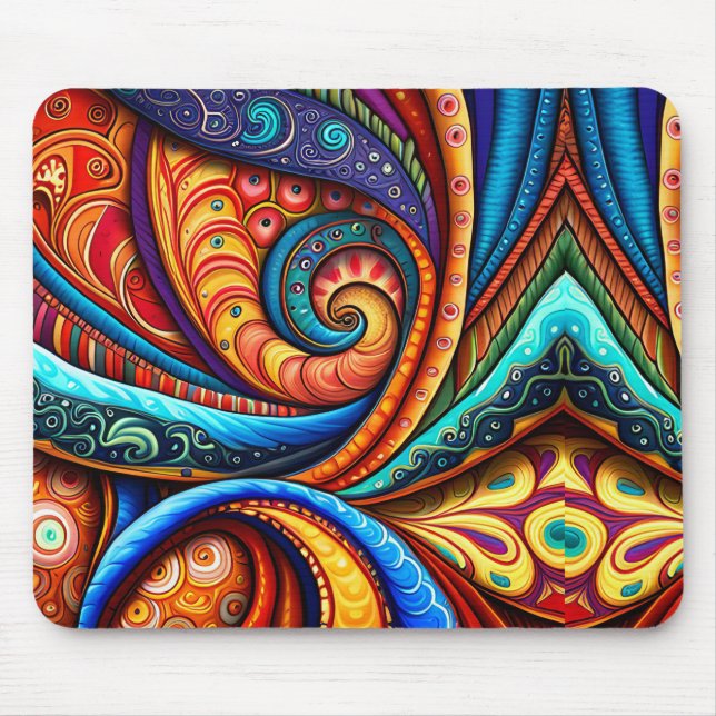 Mousepad Esfregões Vívidos Coloridos (Frente)