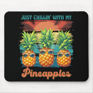 Mousepad Esfriando Com Meus Óculos de Sol de Abacaxi Tropic