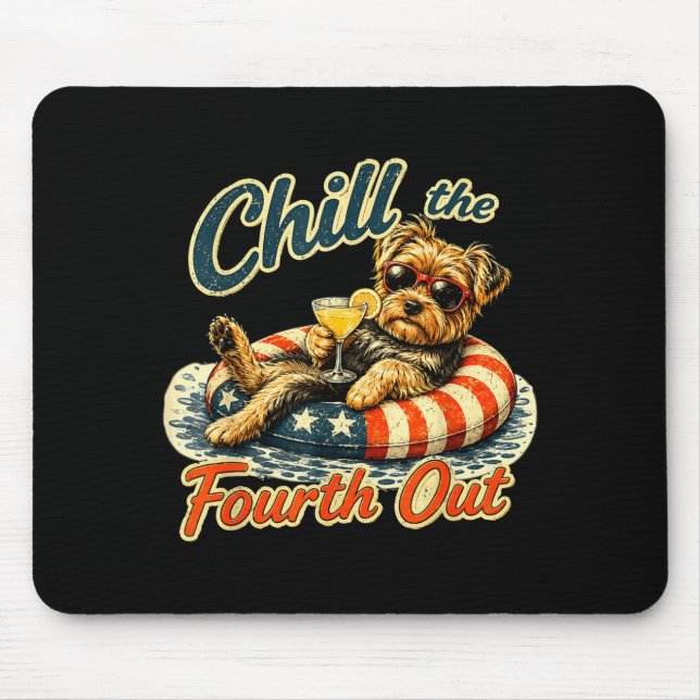 Mousepad Esfrie o quarto com um amante de cachorro yorkie e (Frente)