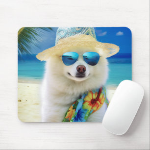 Mousepad Eskimo Americano na Praia, presente de verão para